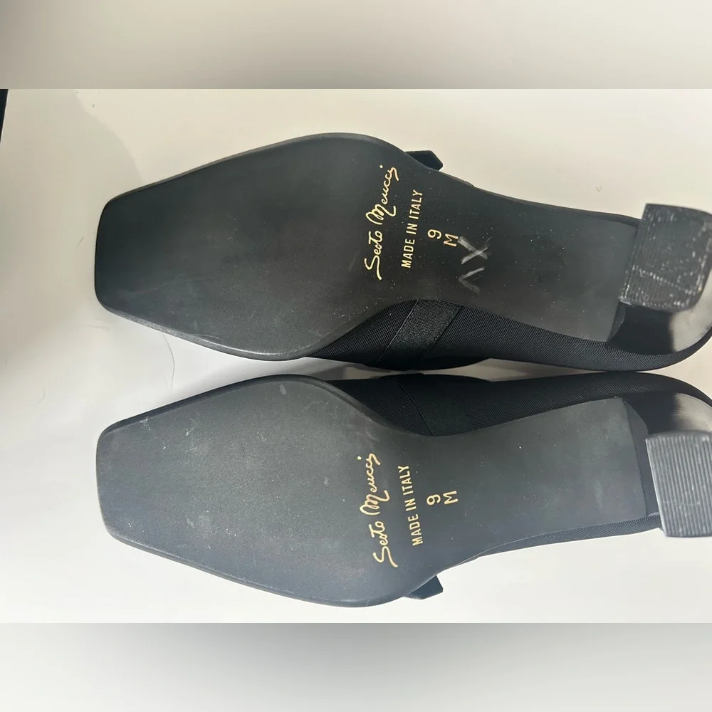 Sesto Meucci Black Buckle Heels - Picture 3 of 5